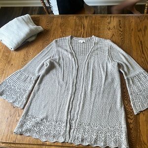 Lauren Conrad Womens Cardigan with lace embellishments